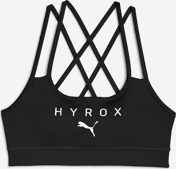 PUMA Спортивный бюстгальтер 'Puma x Hyrox' в Черный: спереди