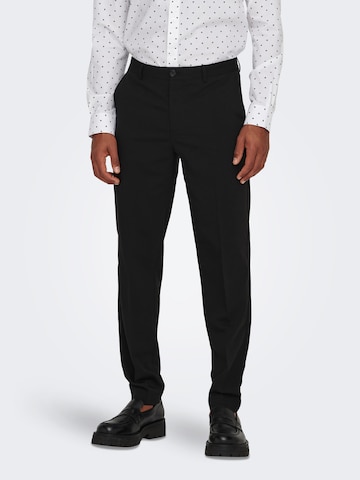 Only & Sons Regular Pantalon 'Eve' in Zwart: voorkant