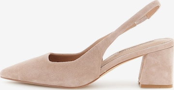 Escarpins à bride arrière CAFè NOIR en beige : devant