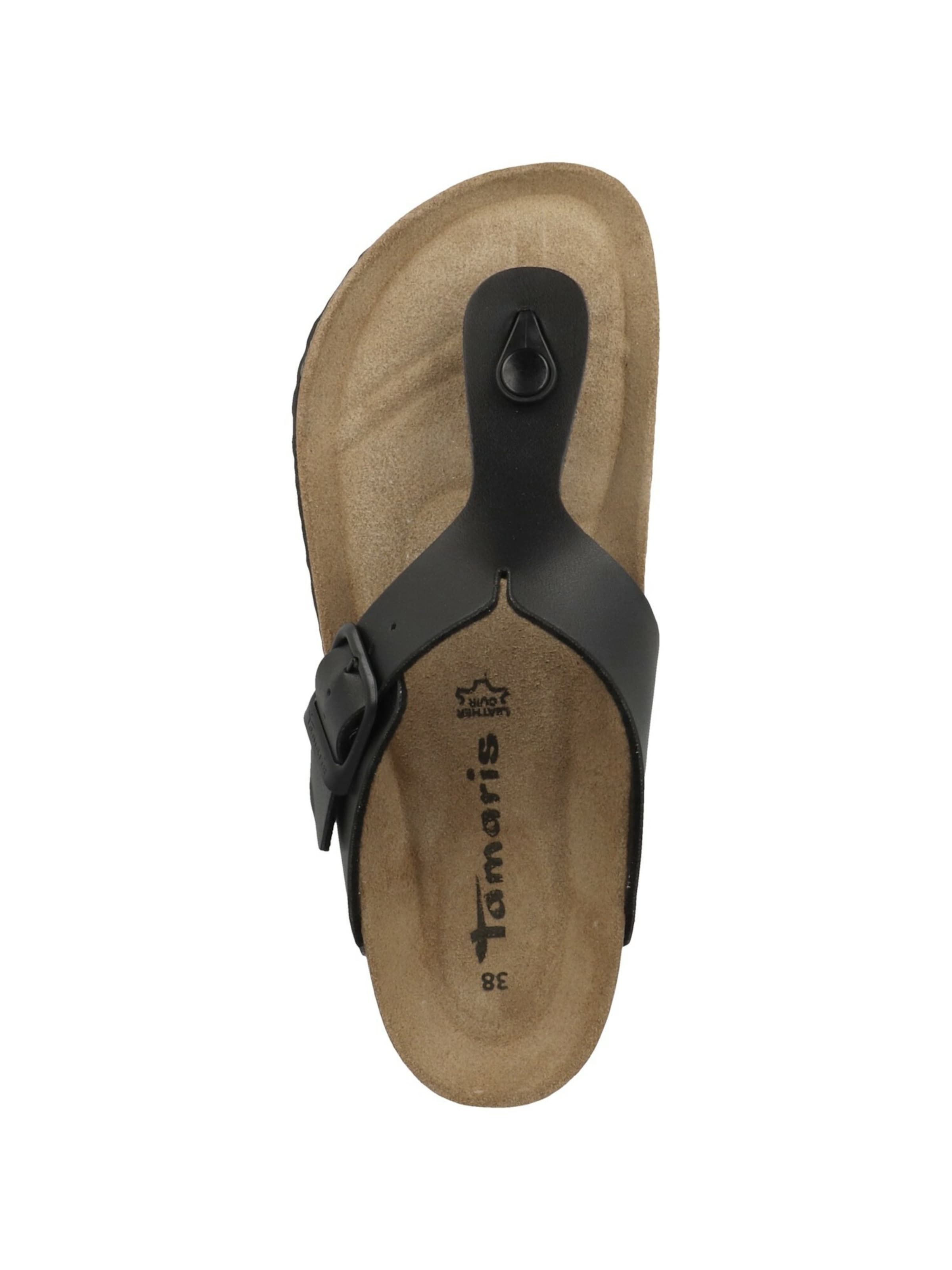 Flip-flops de la Tamaris pe negru