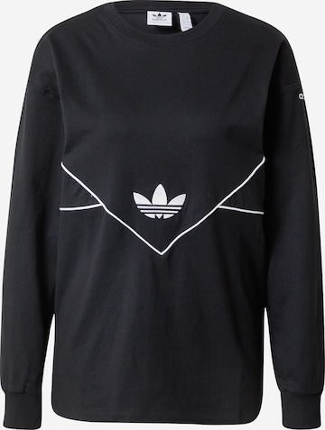 T-shirt 'Long-Sleeve Top' ADIDAS ORIGINALS en noir : devant