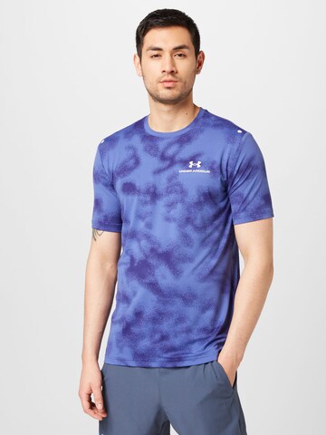 UNDER ARMOUR Functioneel shirt 'Rush Energy' in Blauw: voorkant