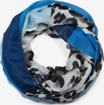 styleBREAKER Schlauchschal 'Leo Loop Schal im Colour Blocking Style' in Blau: Vorderseite