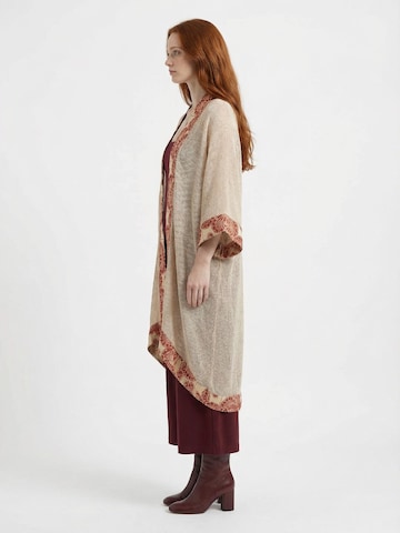 Shop Karey - Kimono 'Ethereal Block' en blanco