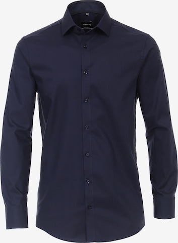 VENTI Slim fit Business Shirt in Blue: front