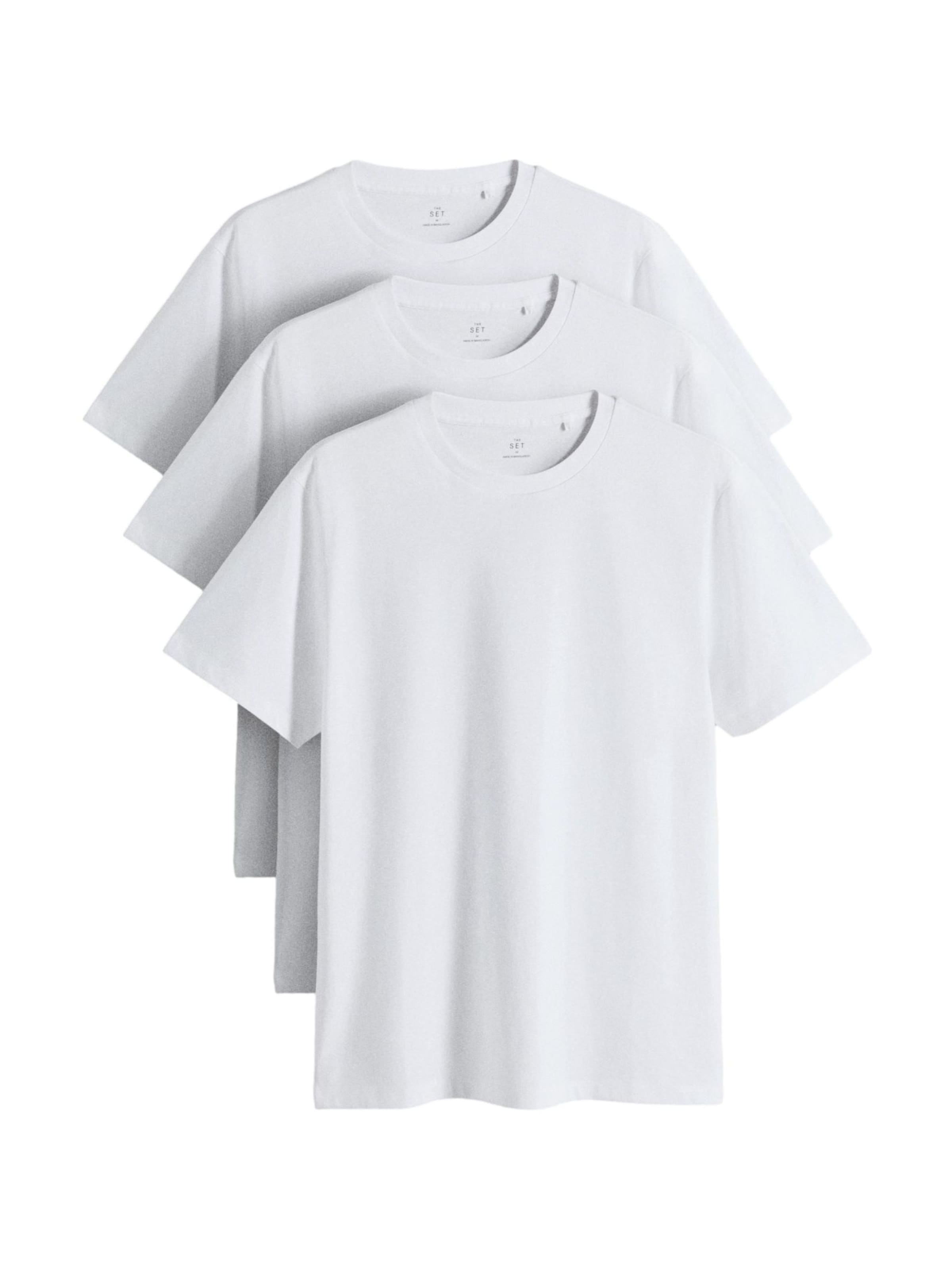Tricou 'Supima' de la The Set pe alb: față