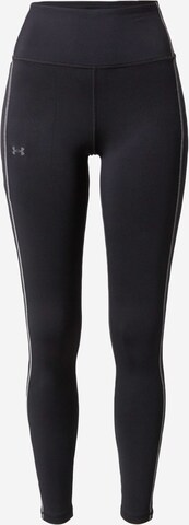 UNDER ARMOUR Skinny Workout Pants in Black: front