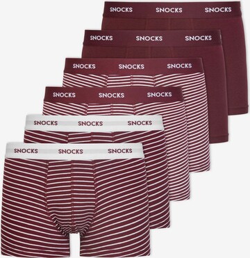 SNOCKS Boxer shorts in Red: front