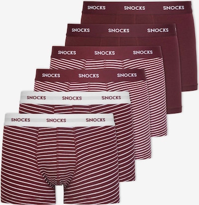 SNOCKS Boxer shorts in Light grey / Ruby red / White, Item view