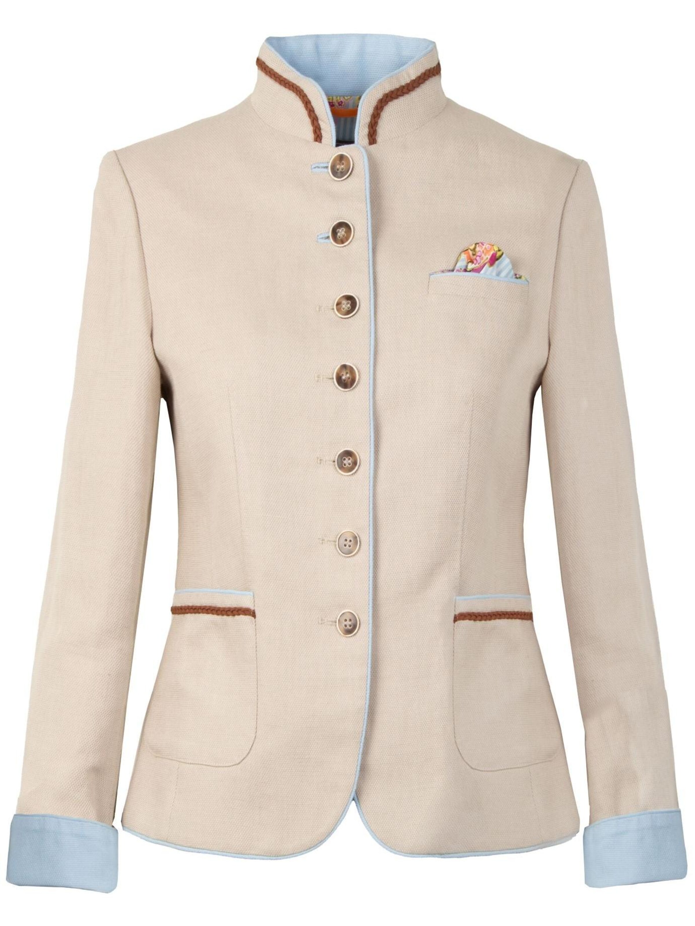 White Label by RoFa Blazer 'Janker aus Leinen-Baumwoll-Mix'‌‌ in Beige: Vorderseite