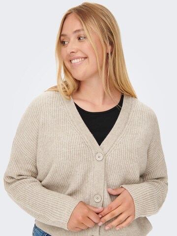 ONLY Carmakoma Strickjacke 'Esly' in Beige