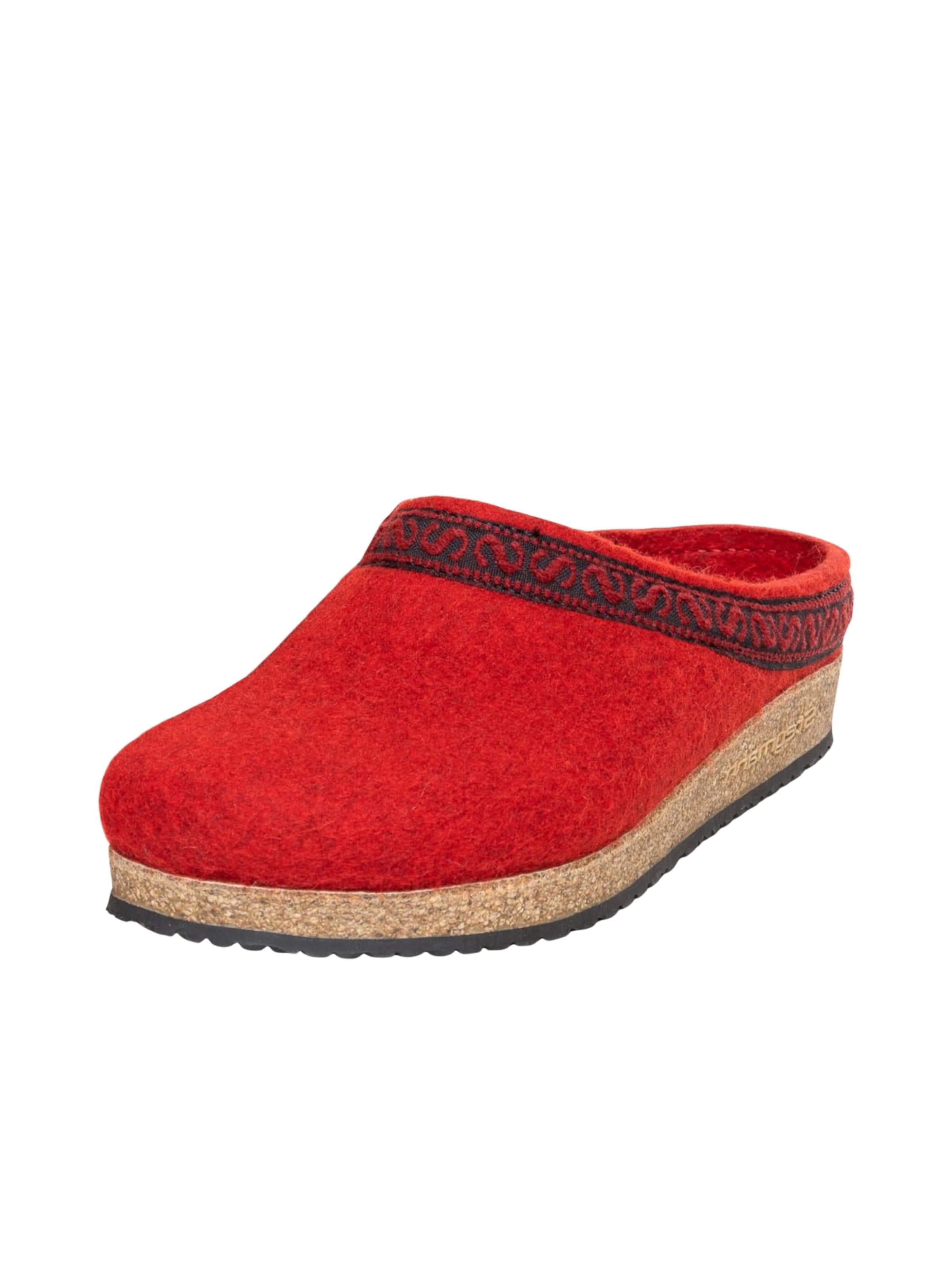 Stegmann Clogs 'Filzclogs Stegmann 108' in Red: front