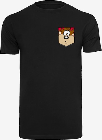 T-Shirt 'Looney Tunes Tasmanian Devil' F4NT4STIC en noir : devant