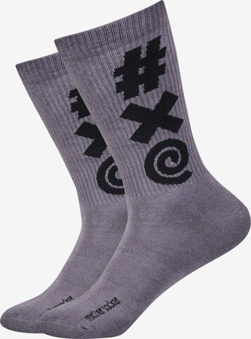 Mxthersocker Socks 'ESSENTIAL - THREE BEEPS' in Grey