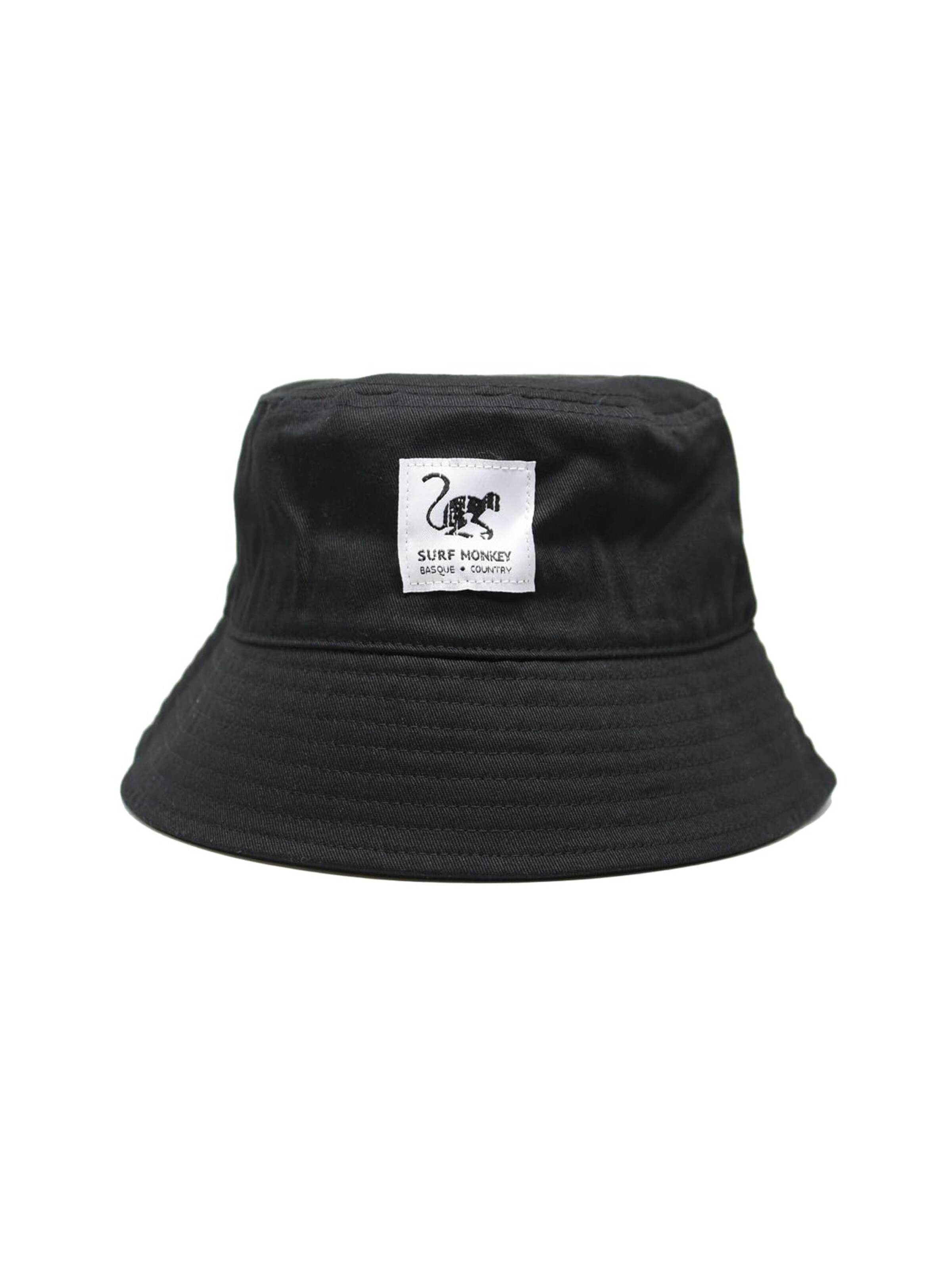 Surf Monkey Hat in Black: front
