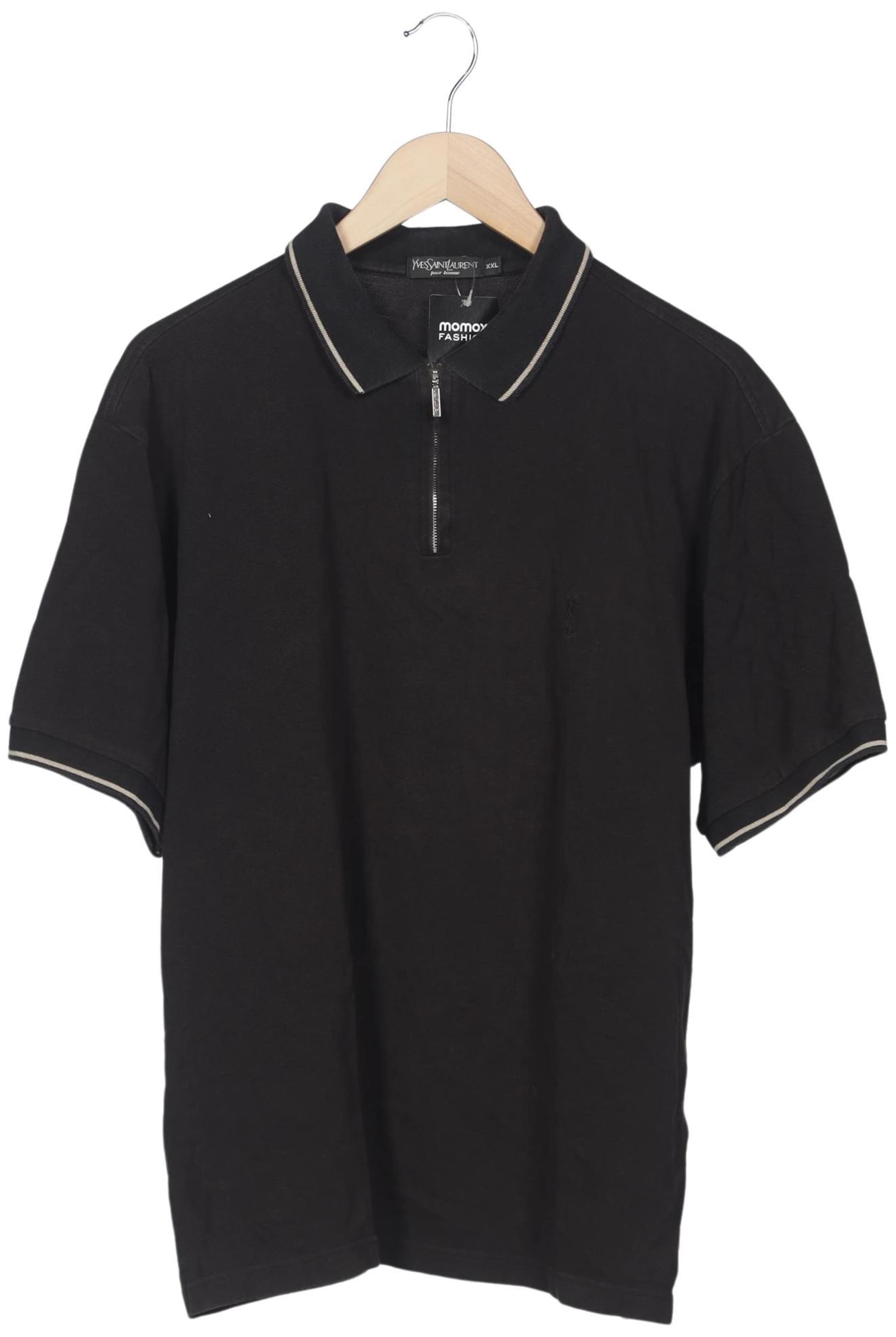 YVES SAINT LAURENT Poloshirt XXL in Schwarz: Vorderseite