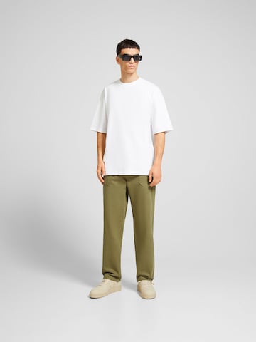 Bershka Loosefit Hose in Grün