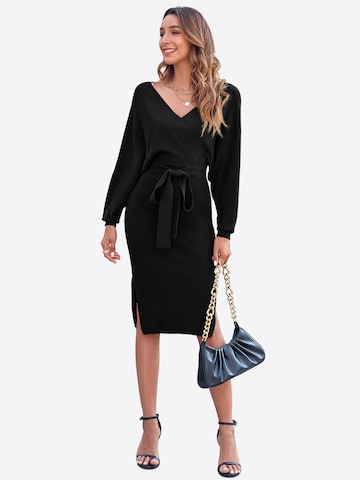 Rochie tricotat de la Imily Bela pe negru