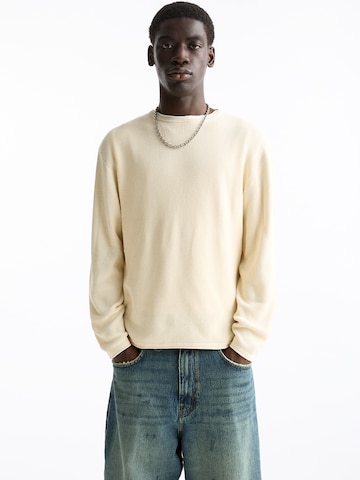 Pull-over Pull&Bear en blanc : devant
