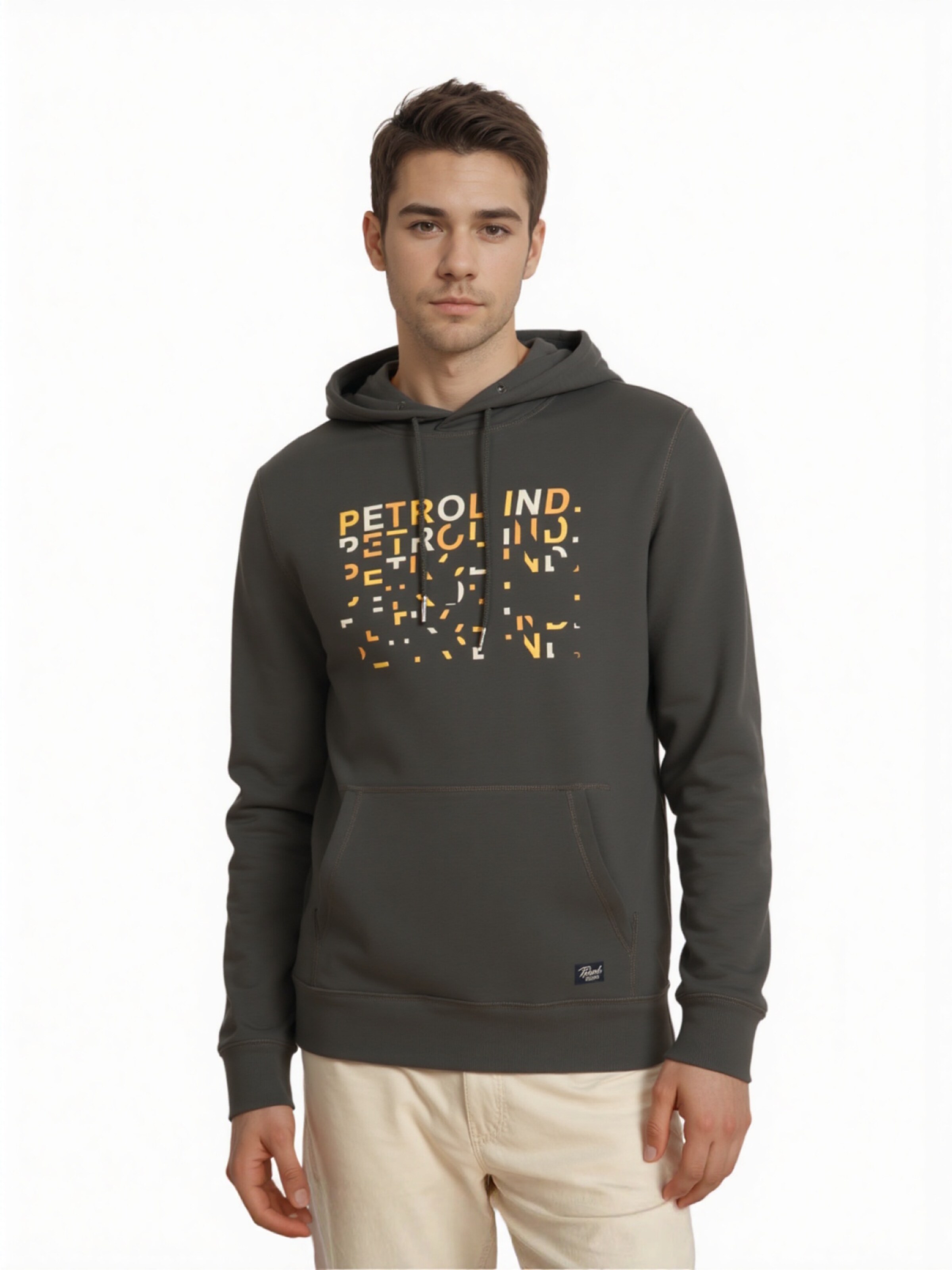 Petrol Industries Sweatshirt in Grijs: voorkant