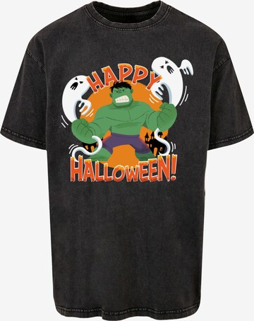 ABSOLUTE CULT Shirt ' Marvel - Hulk Happy Halloween' in Black: front