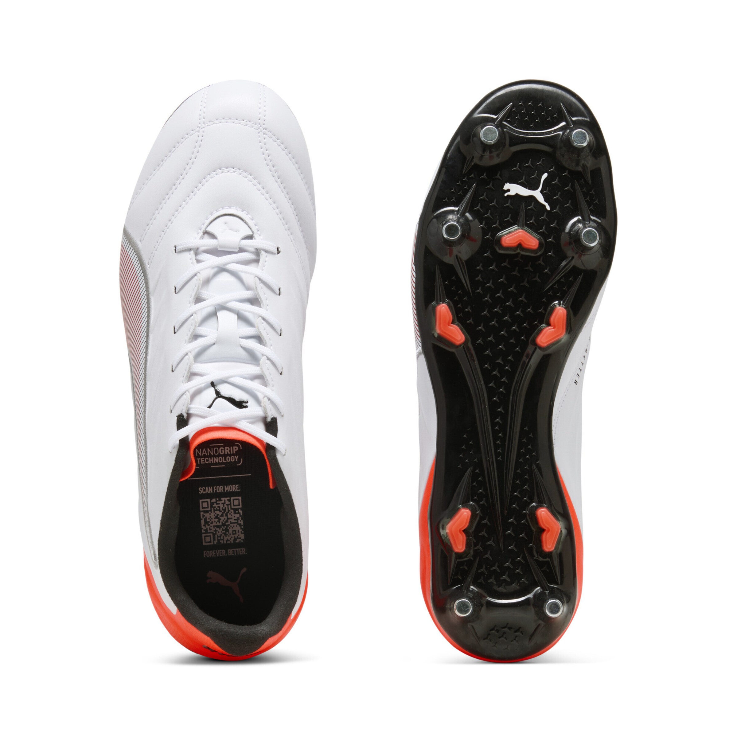Chaussure de foot 'King Pro' PUMA en blanc