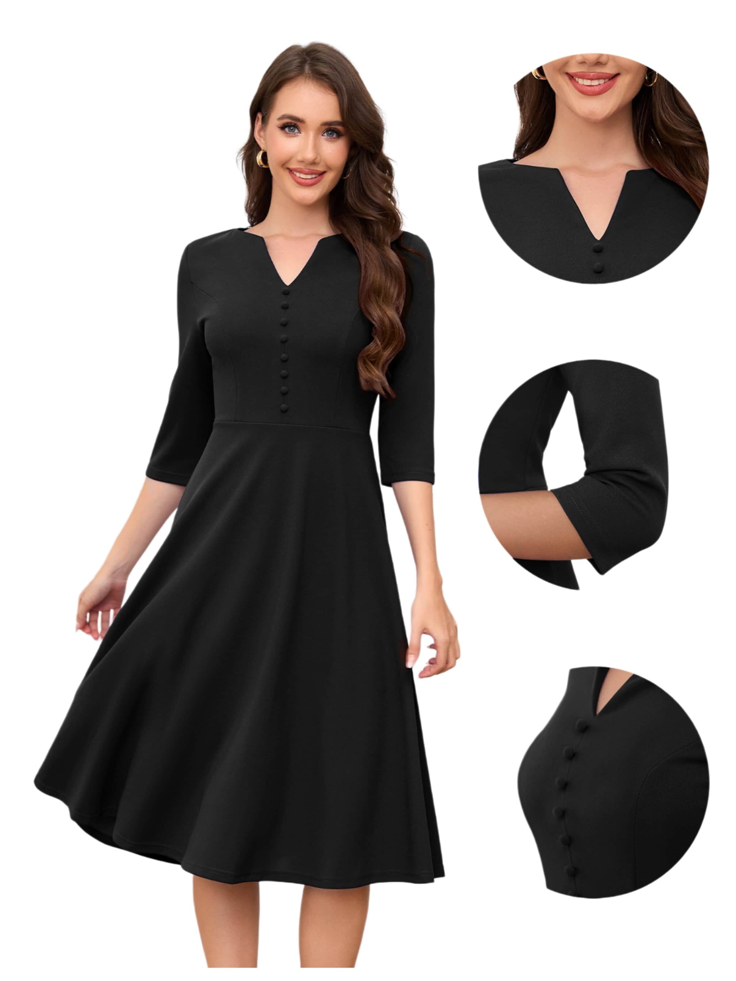 Zapaka Cocktail Dress in Black