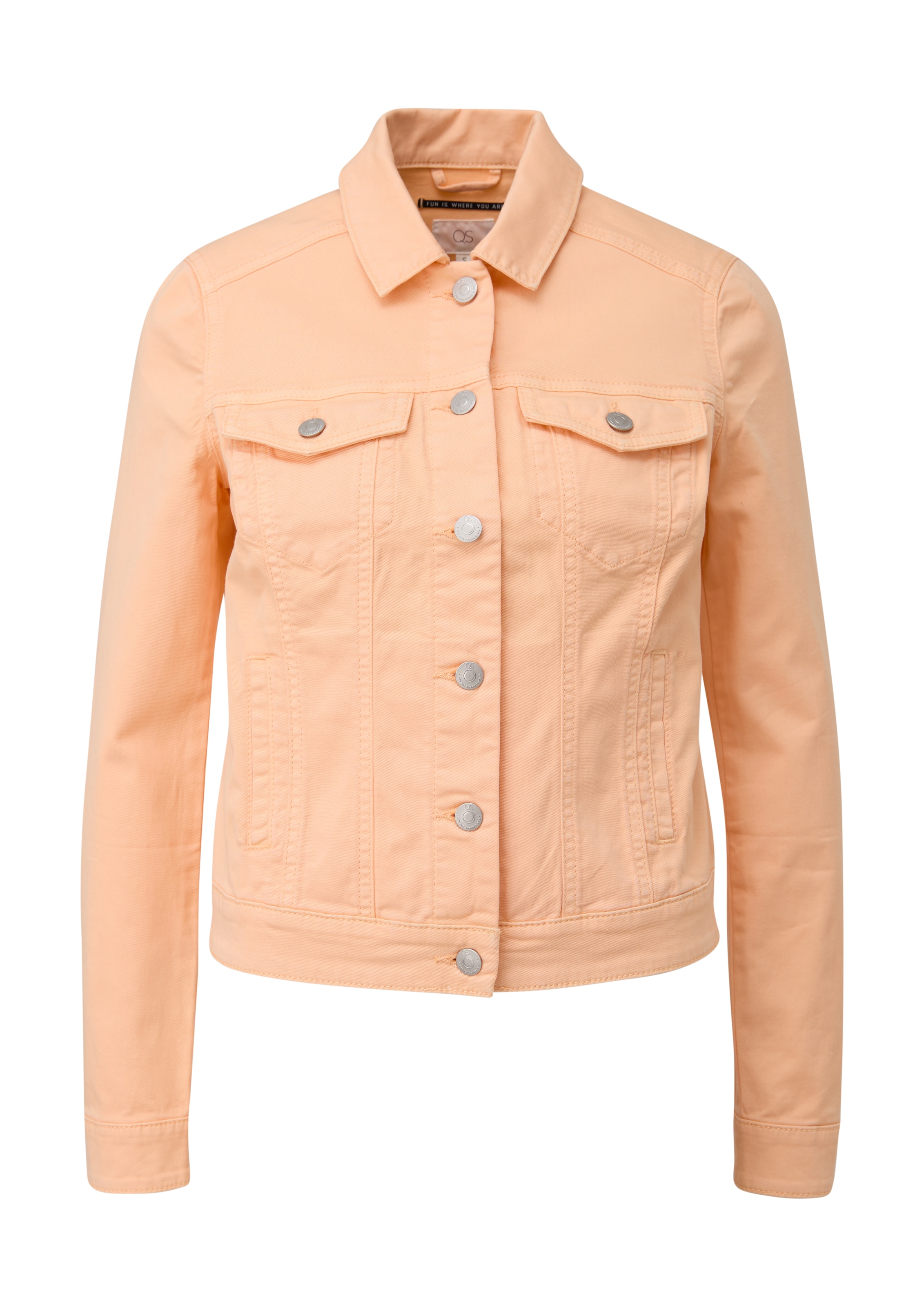 QS Between-season jacket in Orange: front