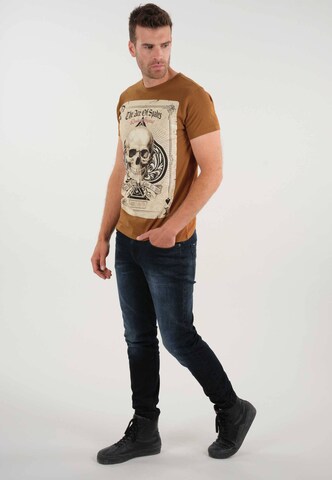 T-Shirt 'Ace' Deeluxe en marron