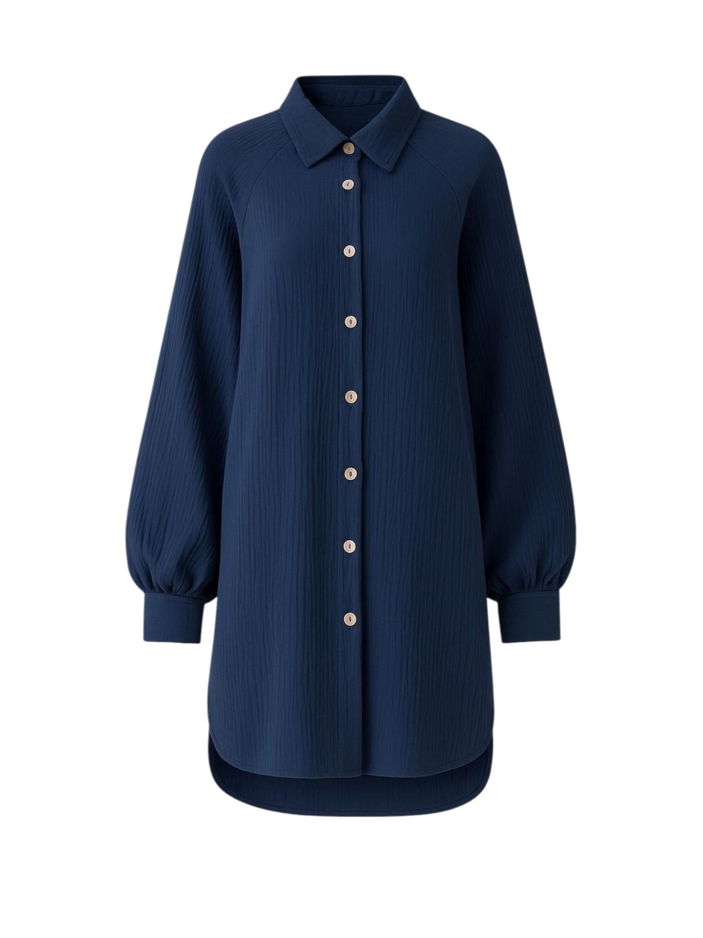 WENOR Blouse 'Noura Modest' in Blue: front