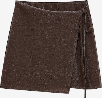 Pull&Bear Spódnica w kolorze brązowy: przód