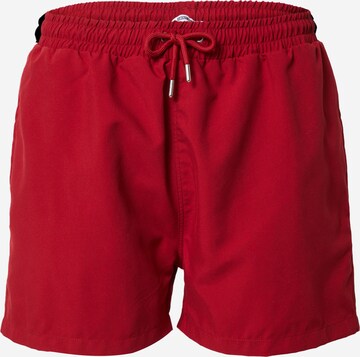 Shorts de bain 'MADDOX' ABOUT YOU x Kevin Trapp en rouge : devant