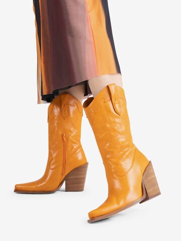 BRONX Cowboy Boots 'Bonderia' in Orange