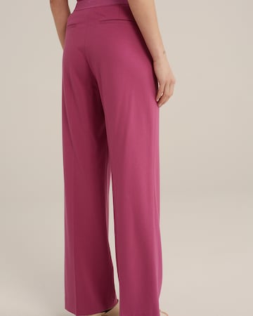 WE Fashion - regular Pantalón de pinzas en rosa