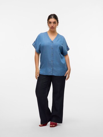 Vero Moda Curve Blouse 'FLEUR' in Blauw