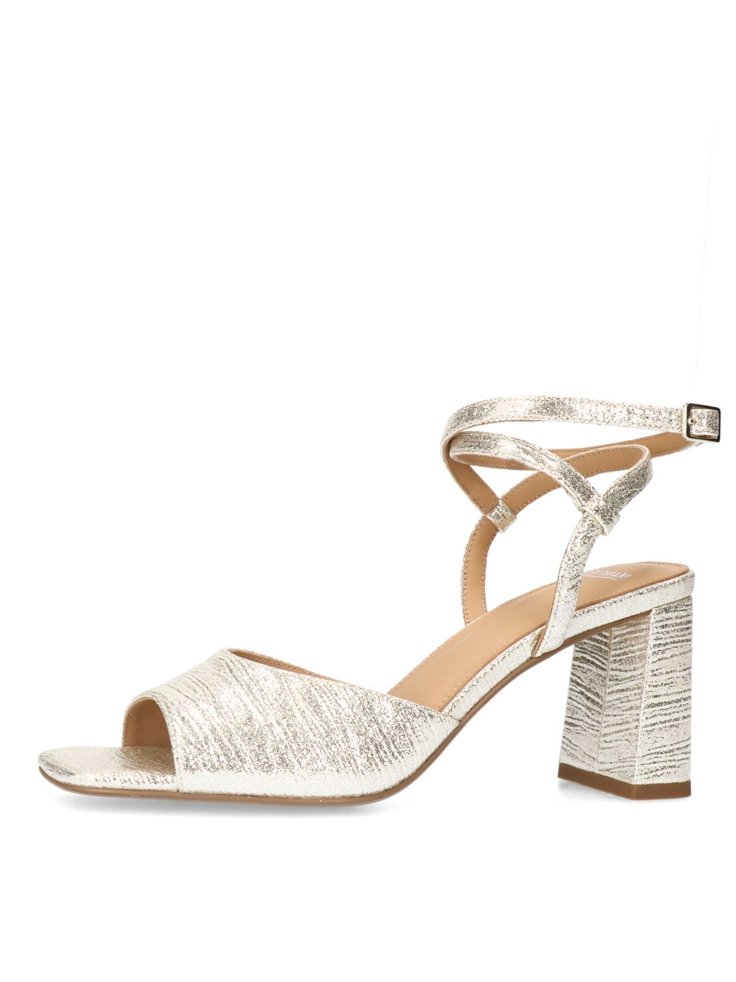 Sandales MANFIELD en or : devant