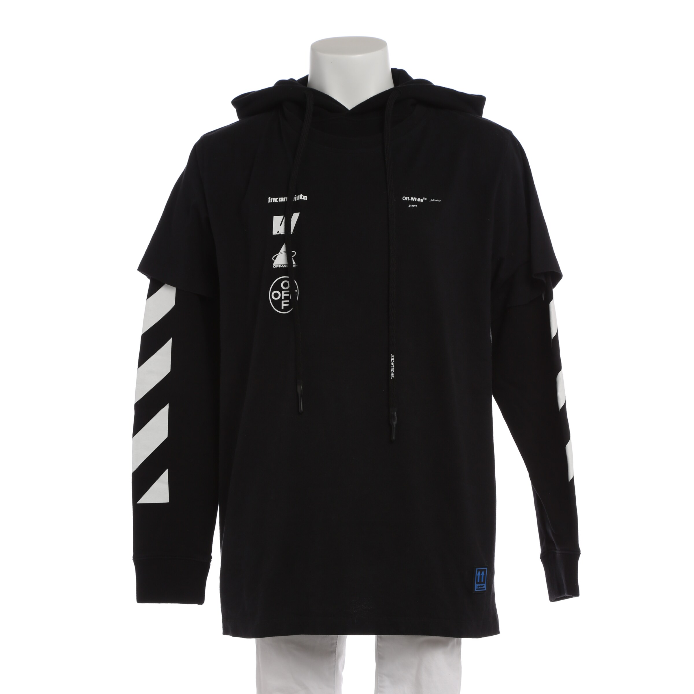 Off-White Sweatshirt / Sweatjacke S in Schwarz: Vorderseite