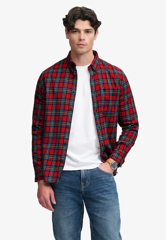 Regular fit Camicia di Superdry & Co in rosso: frontale