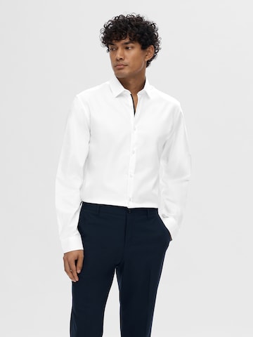 SELECTED HOMME Slim Fit Hemd 'SLHZARK' in Weiß