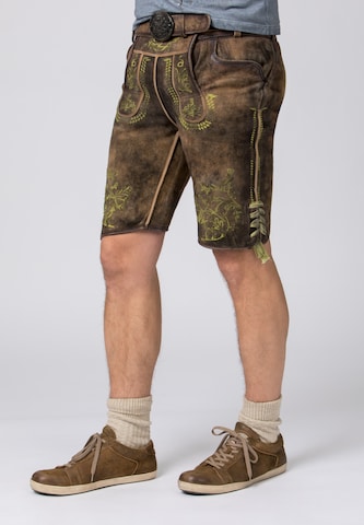 STOCKERPOINT Regular Traditional Pants 'Rudolf' in Brown: front
