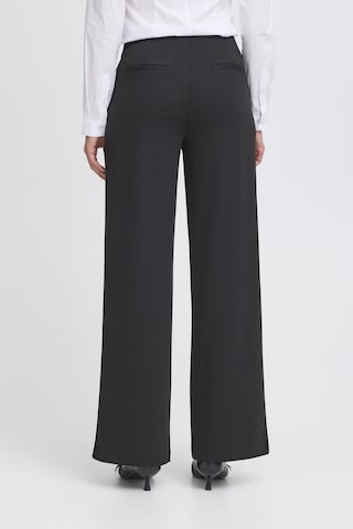 Wide Leg Pantalon 'IHKate' ICHI en noir