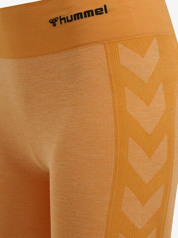 Hummel Skinny Sporthose in Orange