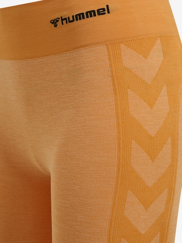 Hummel Skinny Sportbroek in Oranje