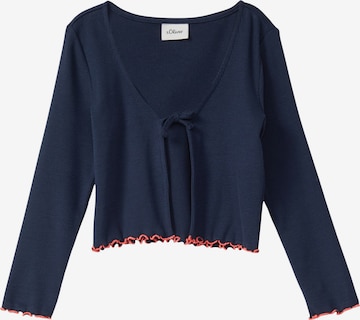 s.Oliver Gebreid vest in Blauw: voorkant