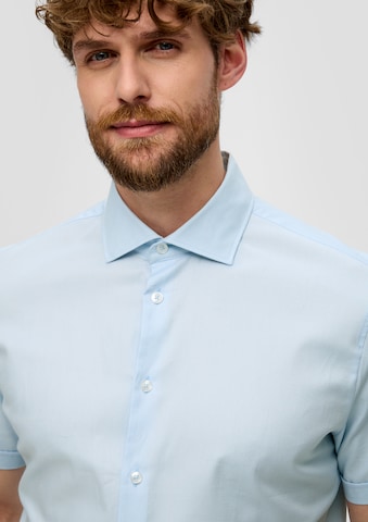s.Oliver BLACK LABEL Slim fit Button Up Shirt in Blue