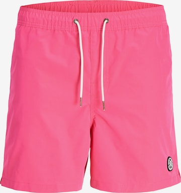 JACK & JONES Badeshorts 'MALTA' in Pink: predná strana