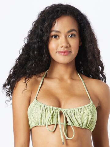 TWIIN Bandeau Bikinitop 'CHARMED' in Groen: voorkant