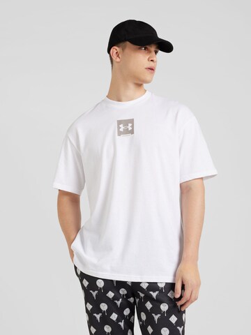 UNDER ARMOUR - Camiseta funcional en blanco: frente