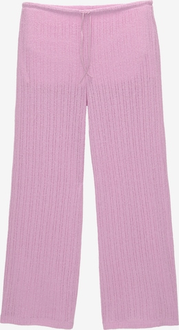 Pull&Bear Boot cut Pants in Pink: front