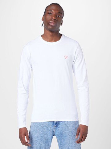 T-Shirt GUESS en blanc : devant